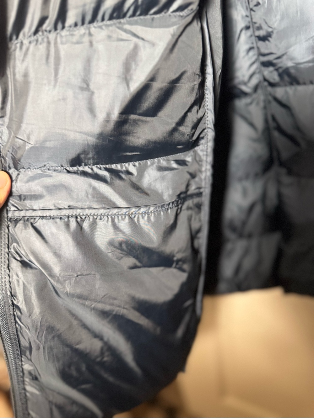 32 Degrees Men’s Blue Hooded Quilted Puffer Jacket Full Zip Polyester XL - Picture 8 of 9